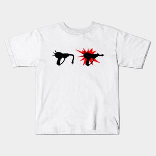 Zombie Pack-a-Punched Ray Gun on Brown Kids T-Shirt